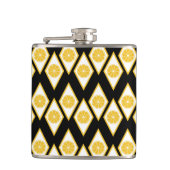 Citrus Slices in het moderne diamantpatroon Heupfles (Voorkant)