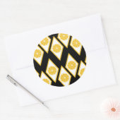 Citrus Slices in het moderne diamantpatroon Ronde Sticker (Envelop)