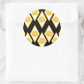 Citrus Slices in het moderne diamantpatroon Ronde Sticker (Tas)