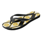 Citrus Slices in het moderne diamantpatroon Teenslippers (Schuin)