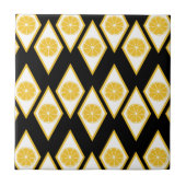 Citrus Slices in het moderne diamantpatroon Tegeltje (Voorkant)