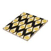 Citrus Slices in het moderne diamantpatroon Tegeltje (Zijkant)