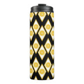 Citrus Slices in het moderne diamantpatroon Thermosbeker (Voorkant)