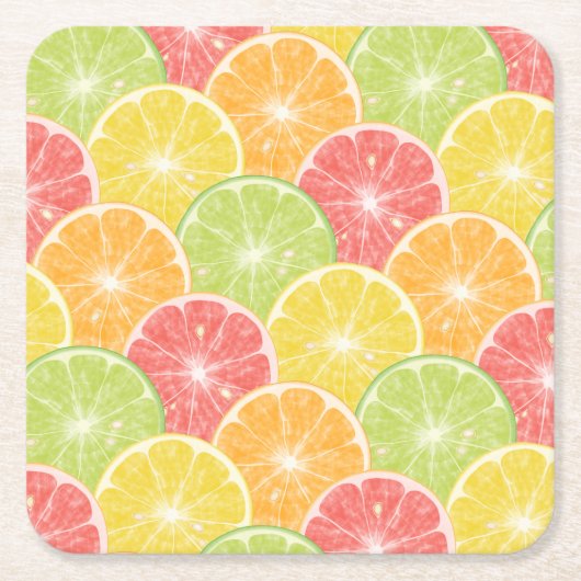 Citrus Slices Kartonnen Onderzetters (Voorkant)