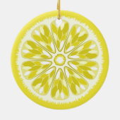 Citrus Slices Lemon Keramisch Ornament (Achterkant)