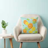 Citrus Slices Lemon Lime Orange Throw Pillow Kussen (Stoel)