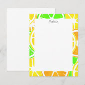 Citrus Slices Notitiekaartje (Voorkant / Achterkant)