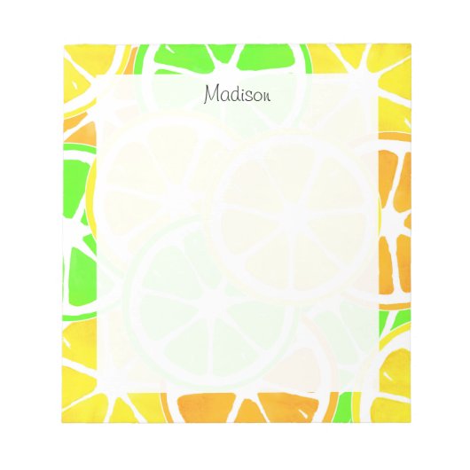 Citrus Slices Pattern Notitieblok (Voorkant)