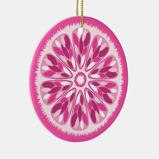 Citrus Slices Pink Lemon Keramisch Ornament (Rechts)