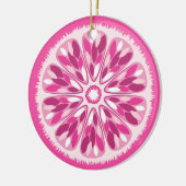 Citrus Slices Pink Lemon Keramisch Ornament (Links)