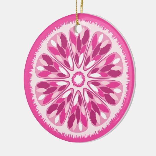 Citrus Slices Pink Lemon Keramisch Ornament (Links)