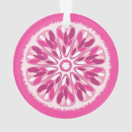 Citrus Slices Pink Lemon Ornament