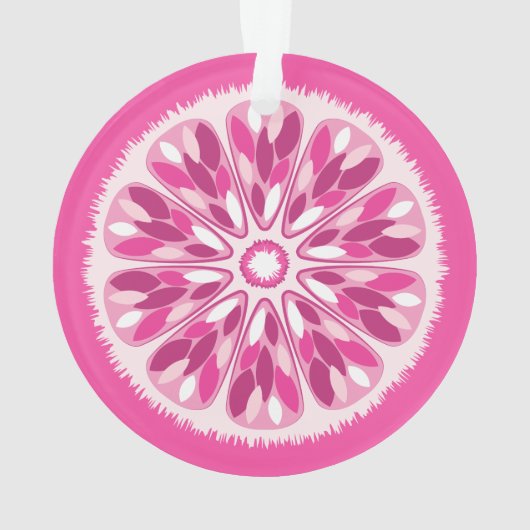 Citrus Slices Pink Lemon Ornament (achterkant)