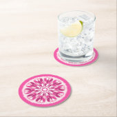 Citrus Slices Pink Lemon Ronde Kartonnen Onderzetter (Insitu)