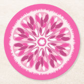 Citrus Slices Pink Lemon Ronde Kartonnen Onderzetter (Voorkant)