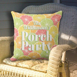 Citrus Slices Porch Party Outdoor Pillow Buitenkussen