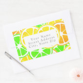 Citrus Slices Rechthoekige Sticker (Envelop)