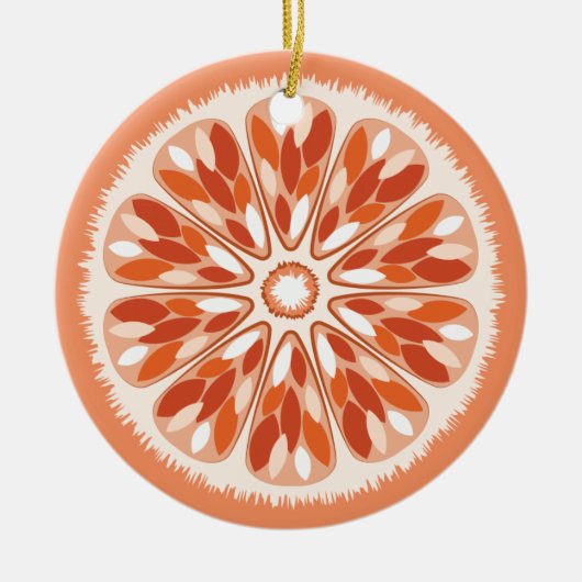 Citrus Slices Sinaasappel Keramisch Ornament (Voorkant)