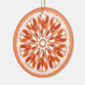 Citrus Slices Sinaasappel Keramisch Ornament (Links)