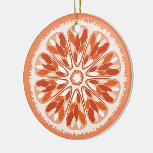 Citrus Slices Sinaasappel Keramisch Ornament (Links)