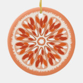 Citrus Slices Sinaasappel Keramisch Ornament (Achterkant)