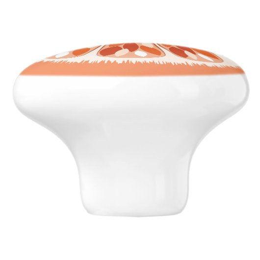 Citrus Slices Sinaasappel Keramische Knop (Zijkant)