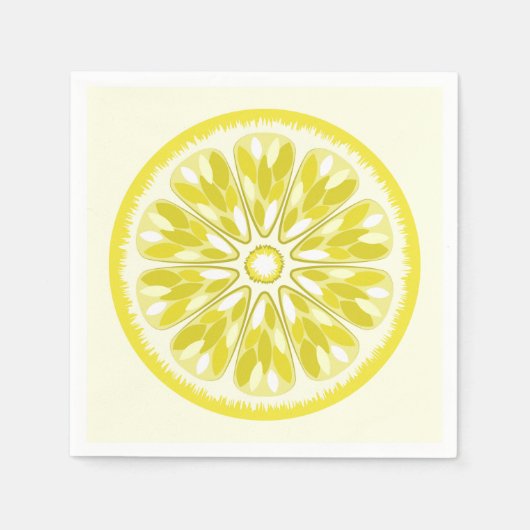 Citrus Slices Yellow Lemon Servet (Voorkant)