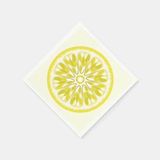 Citrus Slices Yellow Lemon Servet (Hoek)