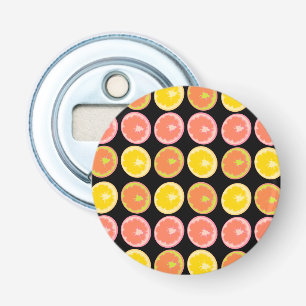 Citrus Snoep Lemon Fruit Patroon Button Flesopener
