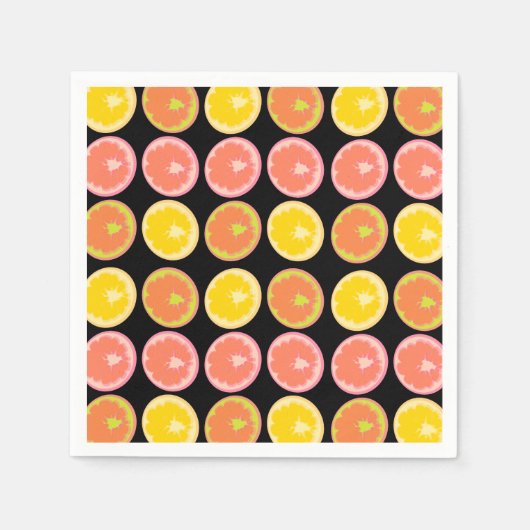 Citrus Snoep Lemon Fruit Patroon Servet (Voorkant)