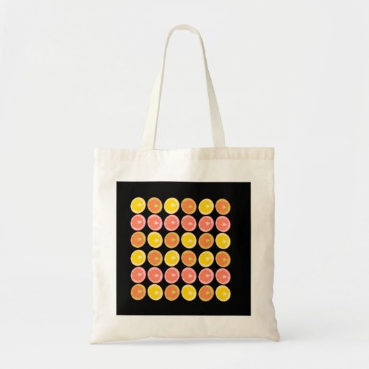 Citrus Snoep Lemon Fruit Patroon Tote Bag (Voorkant)