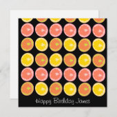 Citrus Snoep Lemon Fruit Pattern Birthday (Voorkant / Achterkant)