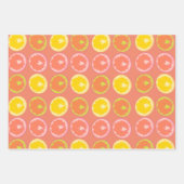 Citrus Snoep Lemon Fruit Pattern Birthday Inpakpapier Vel (Voorkant 3)