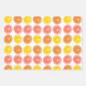 Citrus Snoep Lemon Fruit Pattern Birthday Inpakpapier Vel (Voorkant 2)