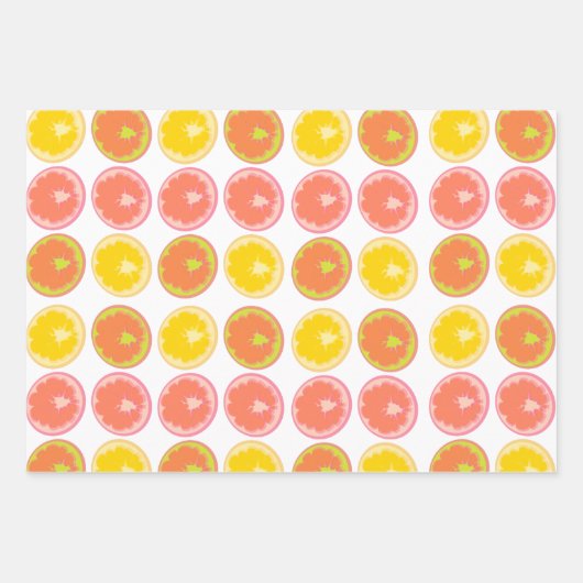 Citrus Snoep Lemon Fruit Pattern Birthday Inpakpapier Vel (Voorkant 2)