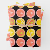 Citrus Snoep Lemon Fruit Pattern Birthday Inpakpapier Vel (In situ)