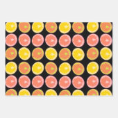 Citrus Snoep Lemon Fruit Pattern Birthday Inpakpapier Vel (Voorkant)