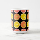 Citrus Snoep Lemon Pattern Black Kitchen Koffiemok (Center)