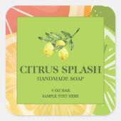 Citrus Soap Aangepast label Sticker (Voorkant)