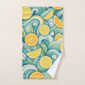 Citrus Spa Whimsical Waterverf Lemon & Limoen Bath Bad Handdoek (Handdoek)