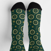 Citrus Spice Gold Winter Pattern Socks Sokken (Top)