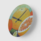 Citrus Splash Clock Ronde Klok (Hoek)