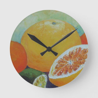 Citrus Splash Clock Ronde Klok