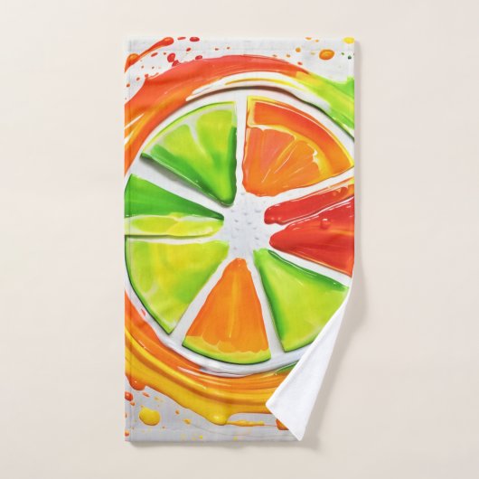 Citrus Splash Design Bad Handdoek (Handdoek)