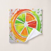 Citrus Splash Design Bad Handdoek (Wasdoekje)