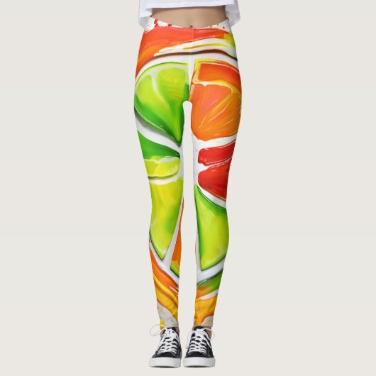 Citrus Splash Design Leggings (Voorkant)