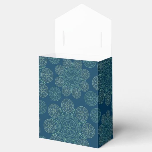 Citrus Splash Illustratie Bedankdoosjes (Geopend)