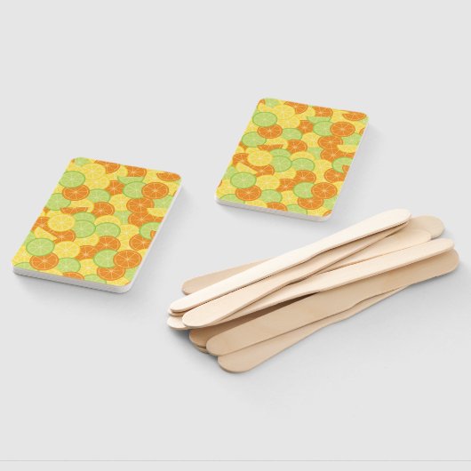 Citrus Splash Illustratie Handwaaier (Niet-gemonteerd)