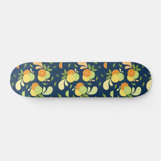 Citrus Splash Illustratie Persoonlijk Skateboard (Horizontaal)