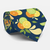 Citrus Splash Illustratie Stropdas (Opgerold)